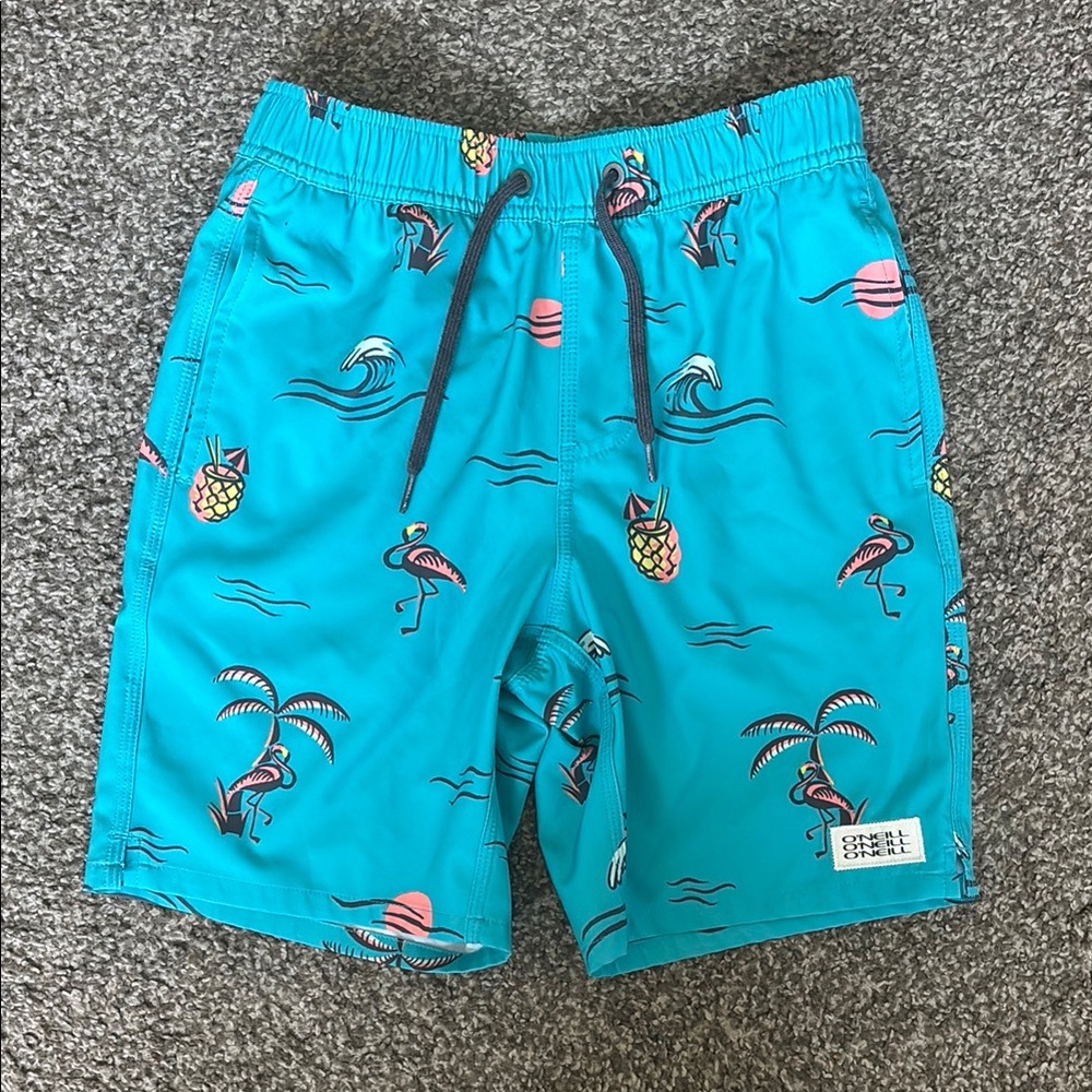 O’Neill Boys Board Shorts with Tropical Print